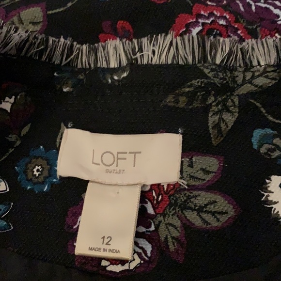 Loft Floral Fringe Open Jacket - Picture 3 of 4